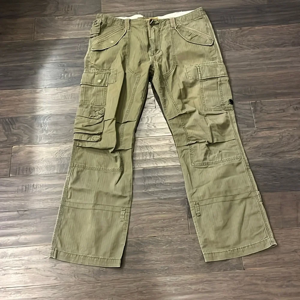Polo Ralph Lauren Combat Cargo Pants green vintage Men’s Size 38x32
